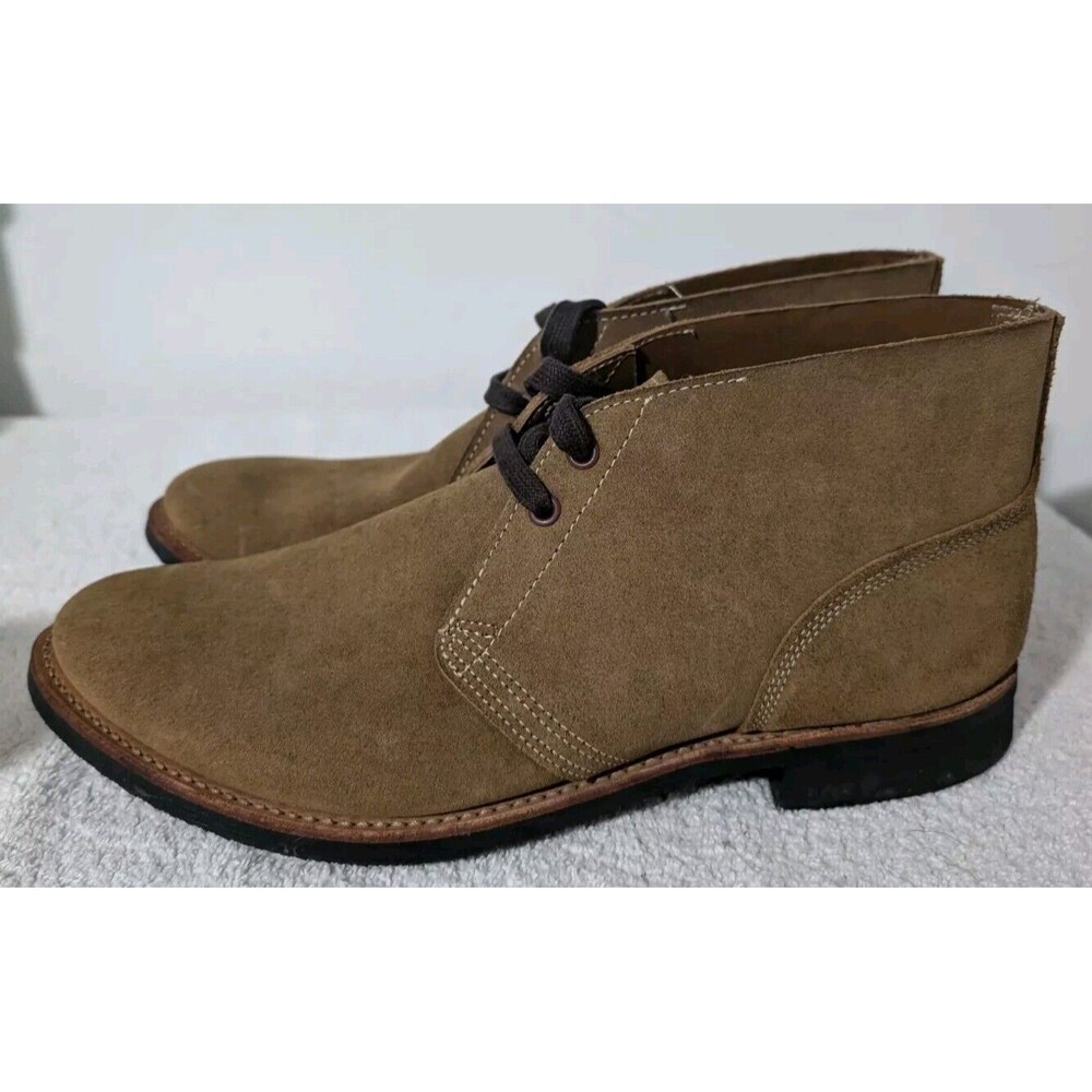 Double RL RRL Ralph Lauren Tan Rough Out Leather Powell Chukka Boots 11.5 D USA - Picture 3 of 13